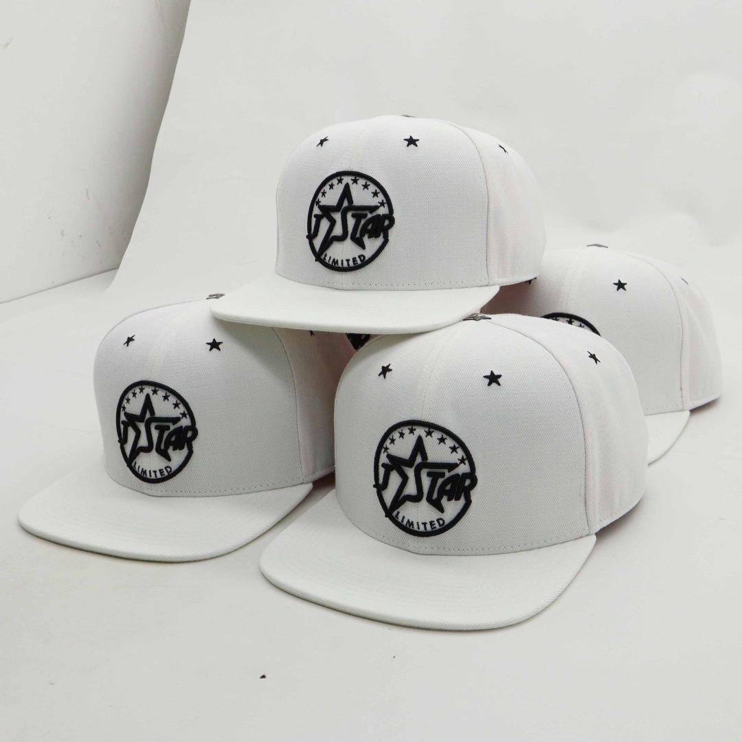 The original snapback luxury headwear, white cap/hat.